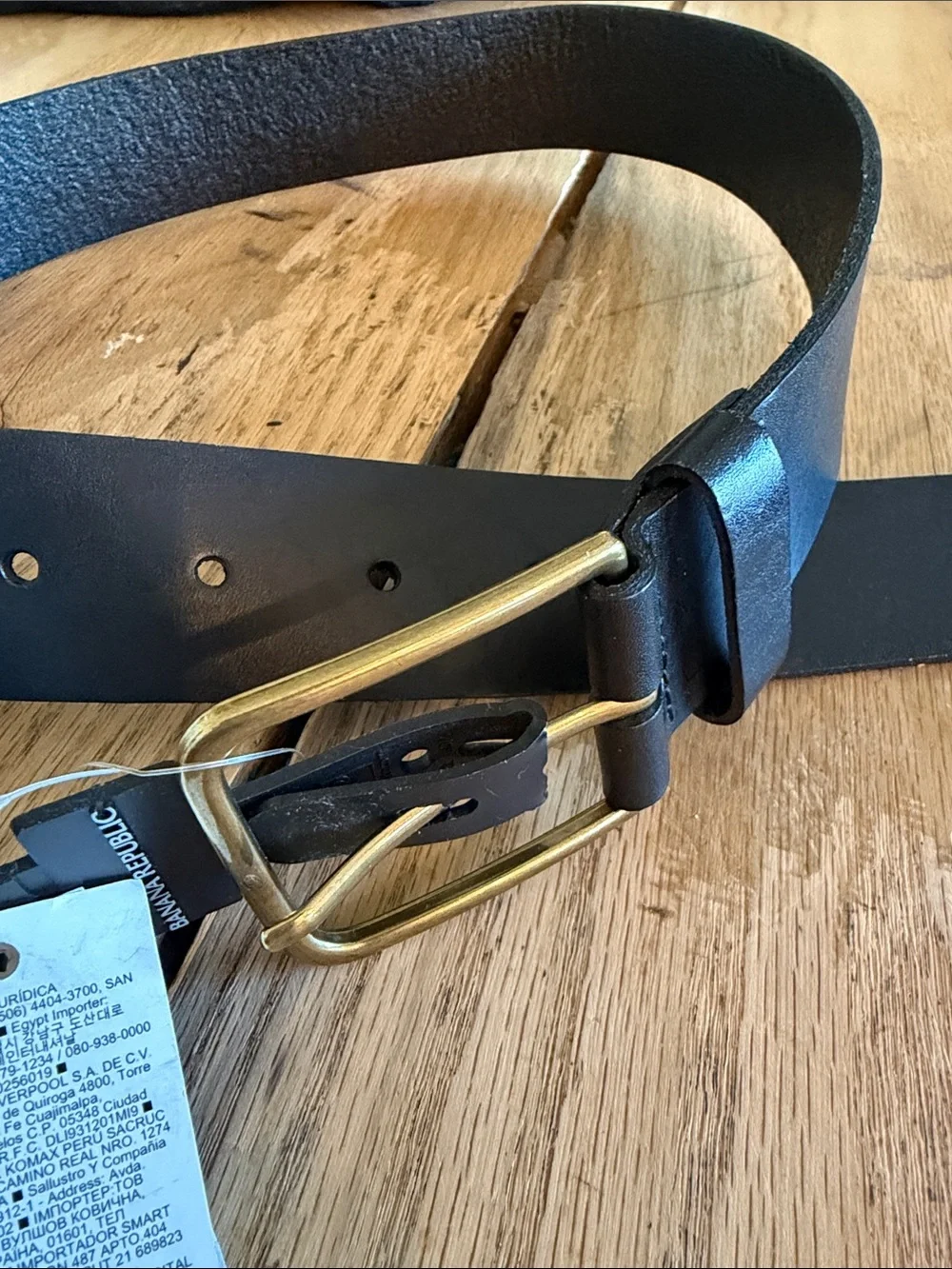 Banana Republic NWT Leather belt with brass buckle